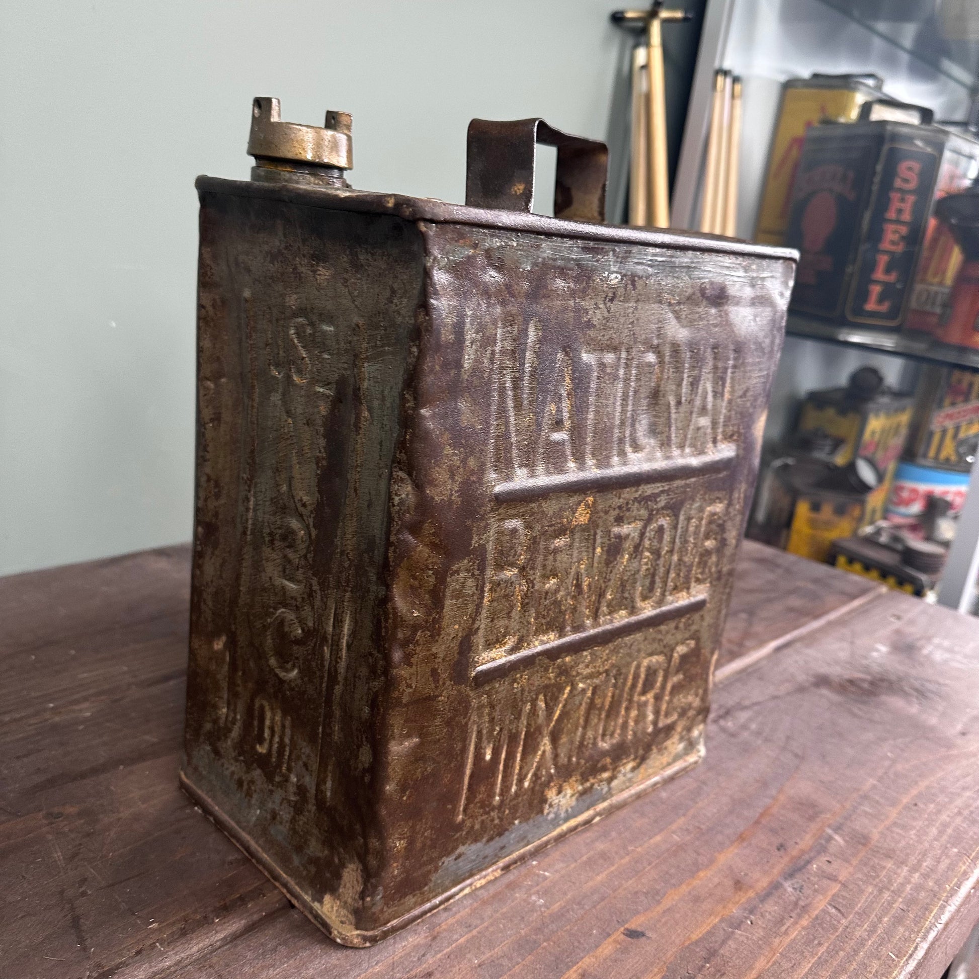 NATIONAL BENZOIL PETROL CAN  #08712 image 1