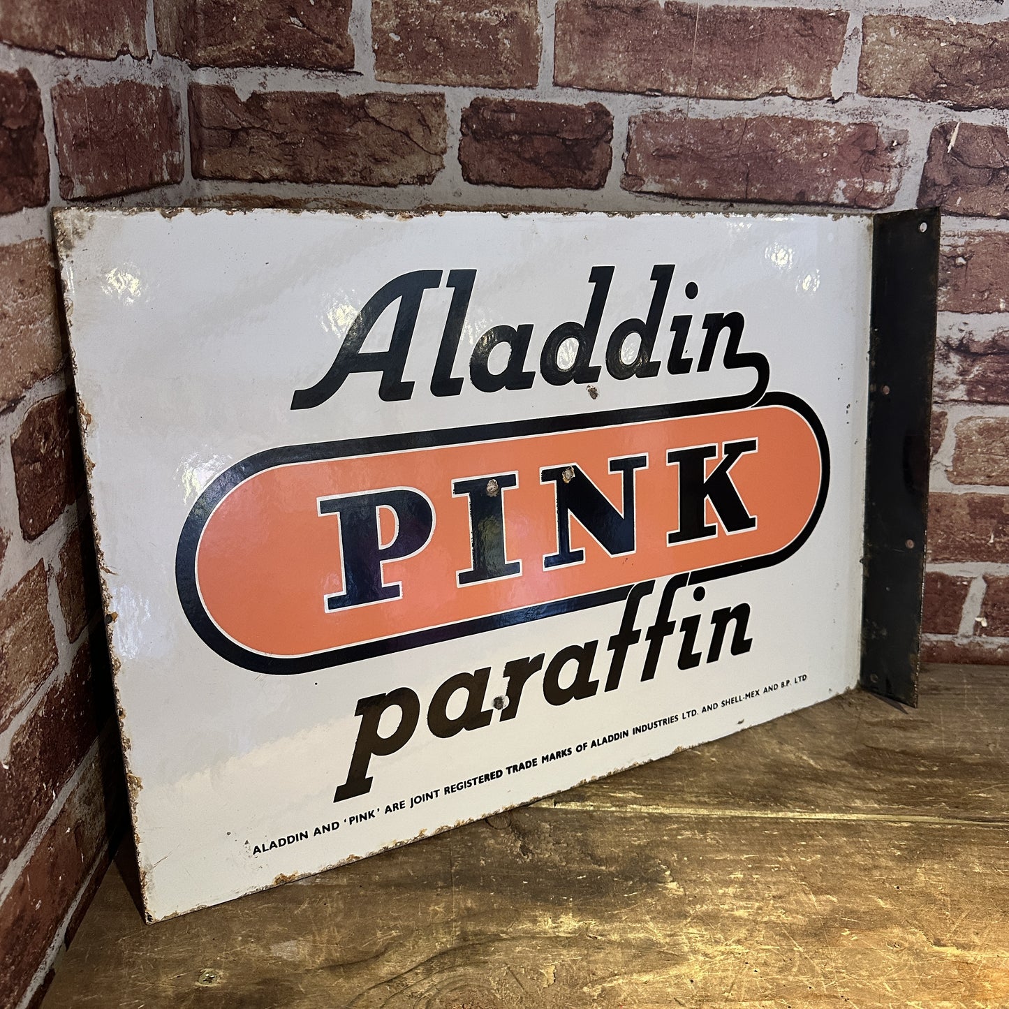 ALADDIN PINK PARAFFIN SIGN #07806 image 1