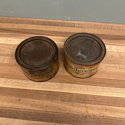 SET OF TWO MOBILOIL GREASE TINS  #08560 image 2