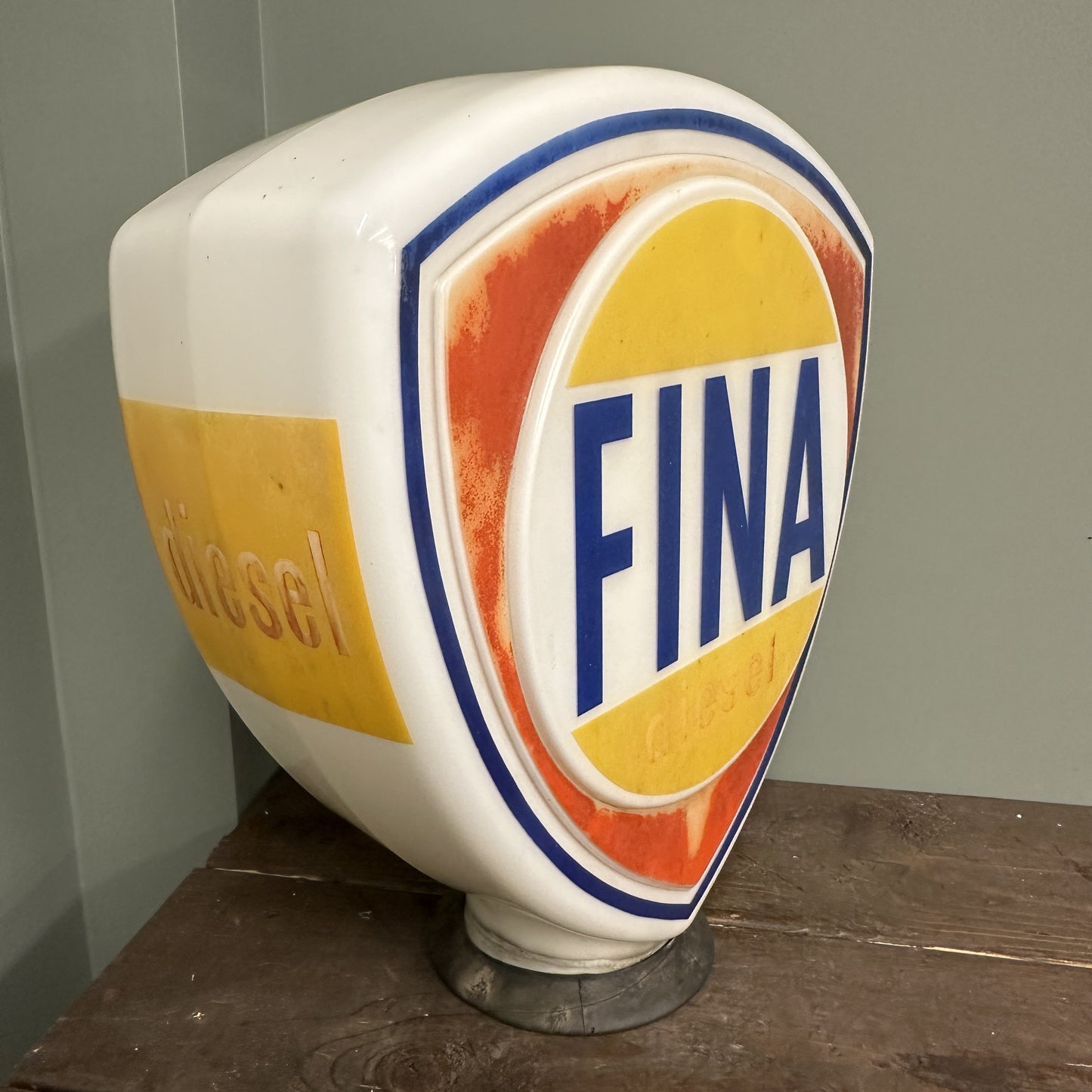 FINA DIESEL PETROL PUMP GLOBE #08259 image 1