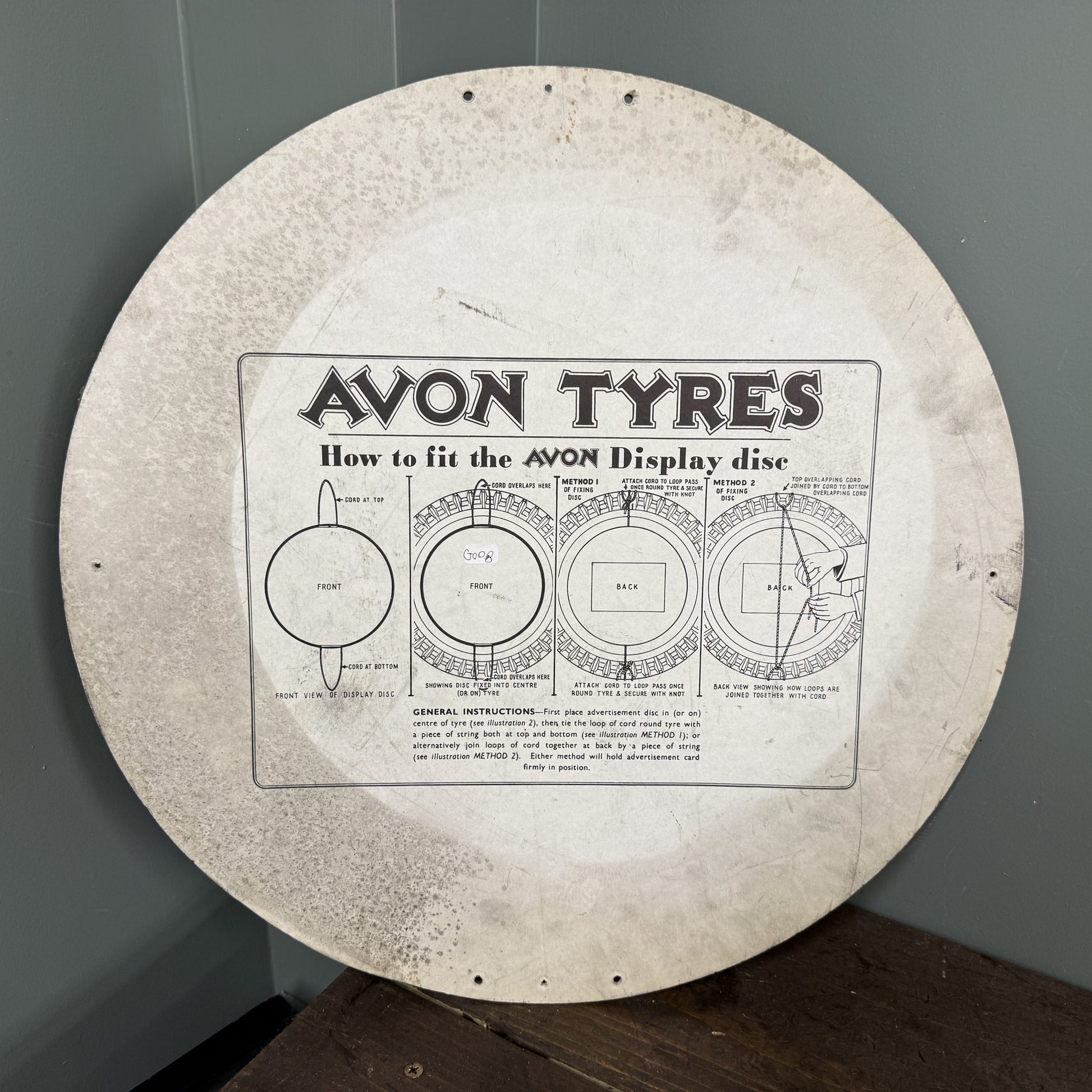 AVON TYRES HARDBOARD SIGN - #08785 image 1