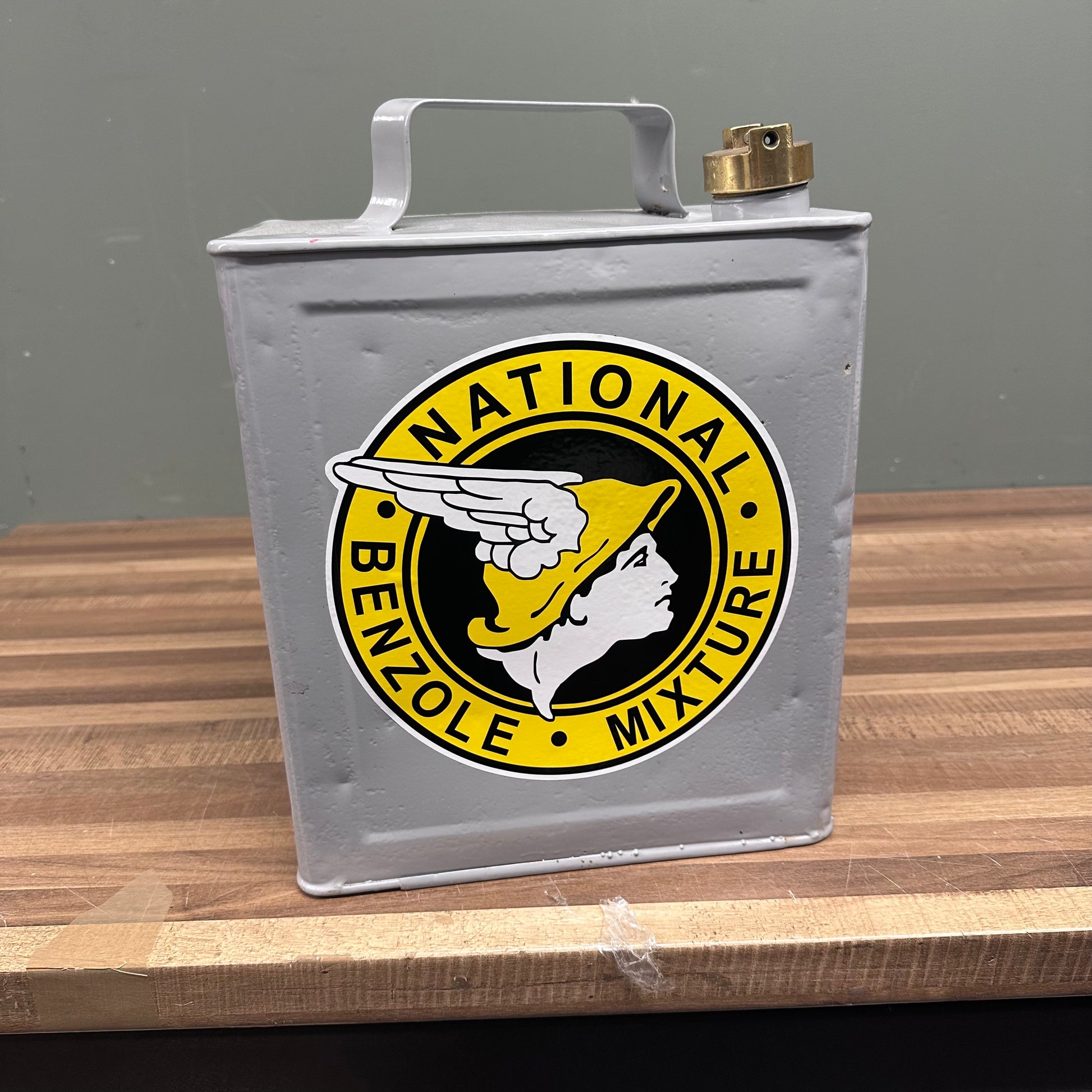 NATIONAL BENZOLE PETROL CAN #08775 image 0