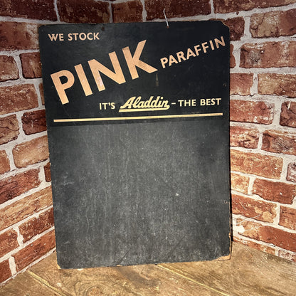 PINK PARAFFIN SIGN #6223 image 0
