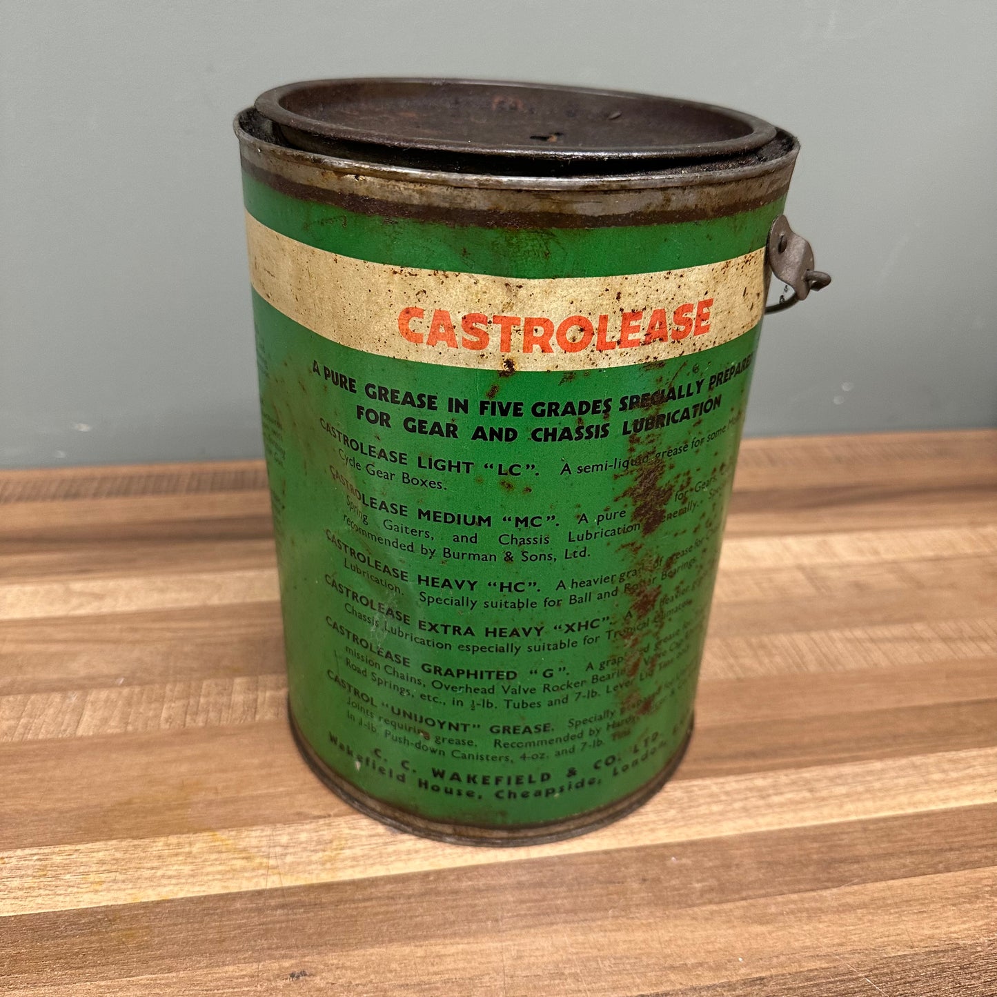 CASTROL LARGE GREASE TIN  #08451 image 2