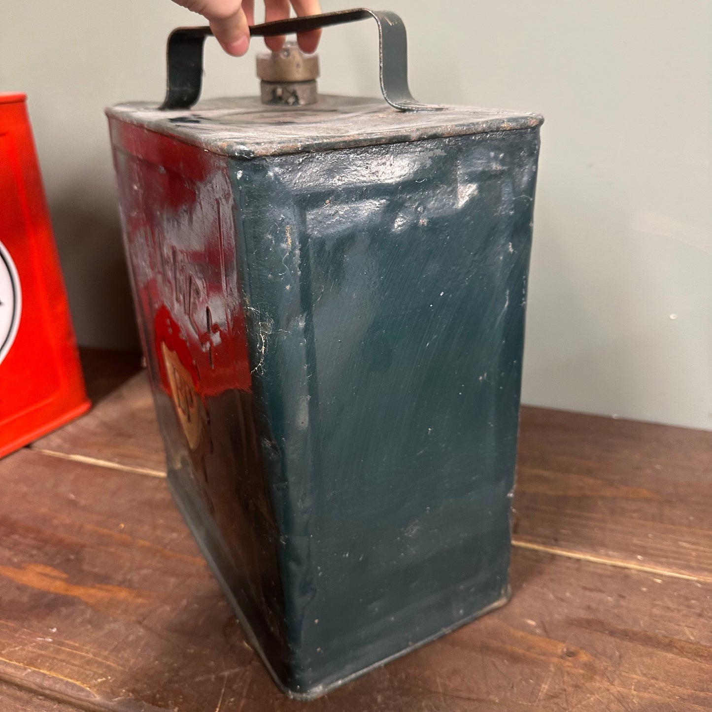 SET OF THREE VINTAGE PETROL CANS #08636 image 2