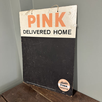 ALADDIN PINK PARAFFIN SIGN #08164 image 0