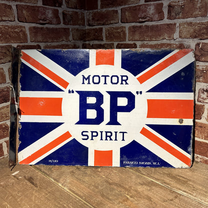 BP UNION JACK DOUBLE SIDED ENAMEL SIGN #6073 image 0
