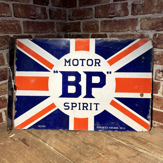 BP UNION JACK DOUBLE SIDED ENAMEL SIGN #6073 image 0