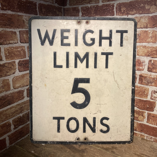 WEIGHT LIMIT ROAD SIGN #5996 image 0