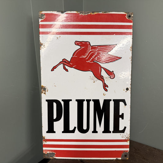 PLUME ENAMEL SIGN - #08780 image 0