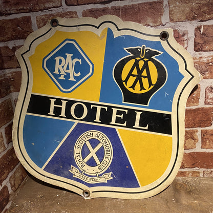 RAC AA RSAC HOTEL CARDBOARD SIGN  - #5489 image 1