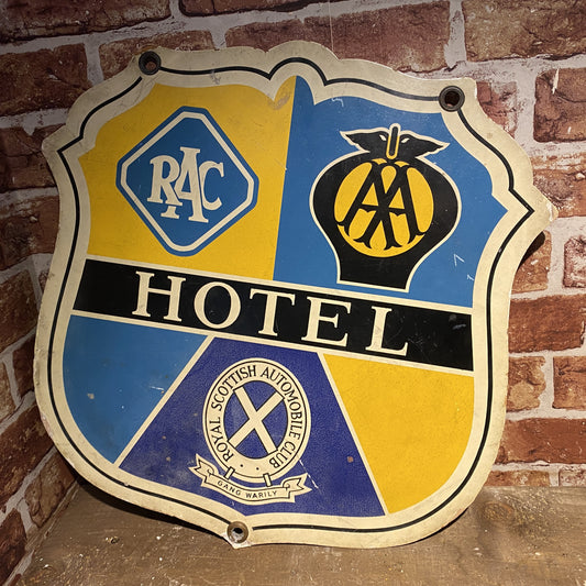 RAC AA RSAC HOTEL CARDBOARD SIGN  - #5489 image 1