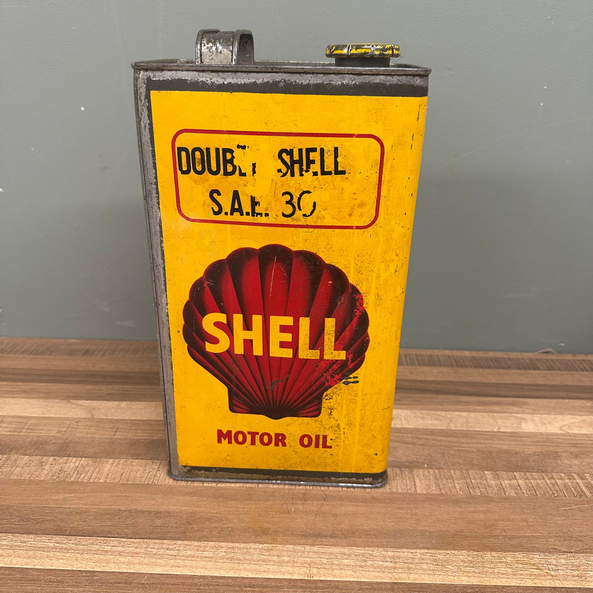 DOUBLE SHELL OIL CAN  #08473 image 0