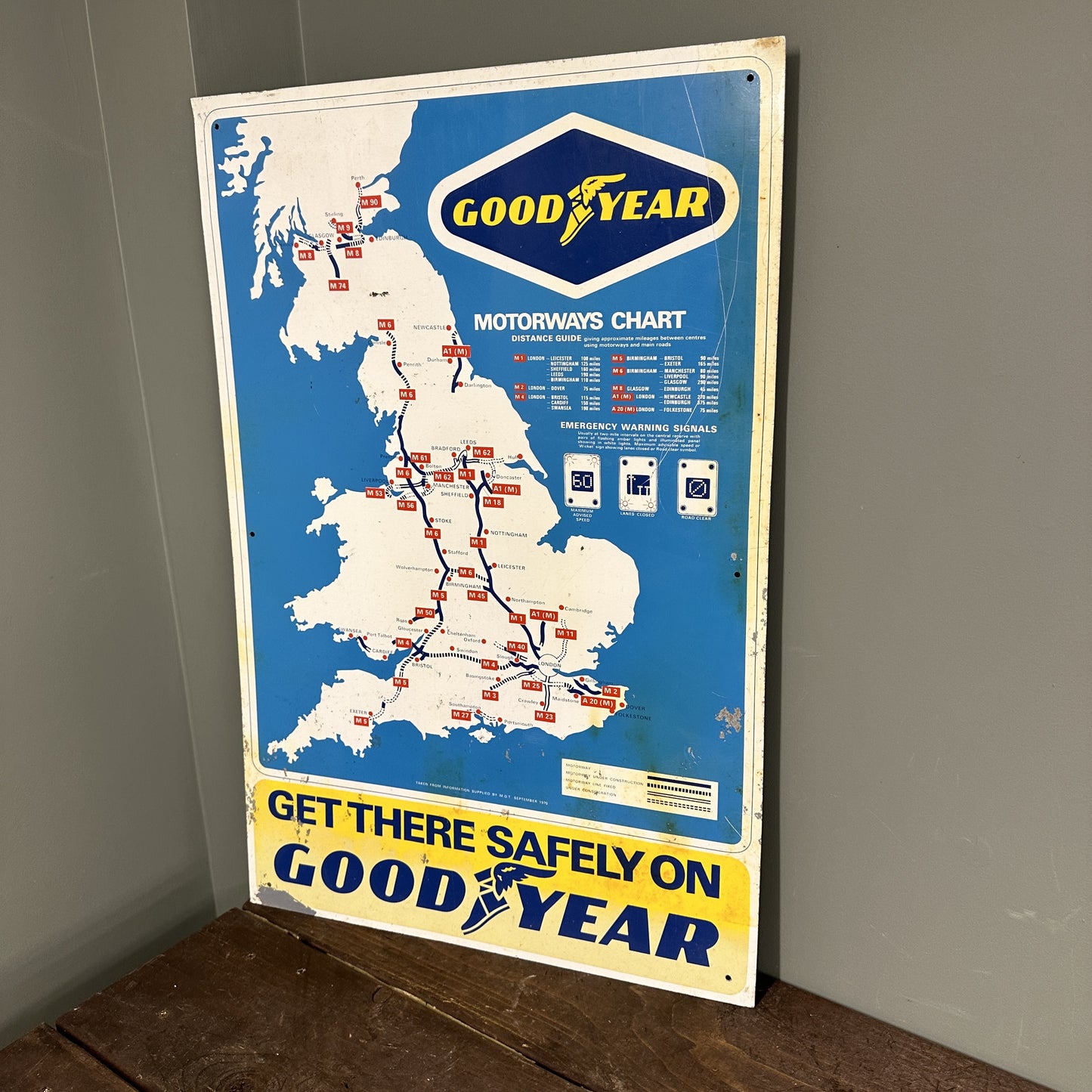 GOODYEAR UK MAP SIGN #08273 image 0