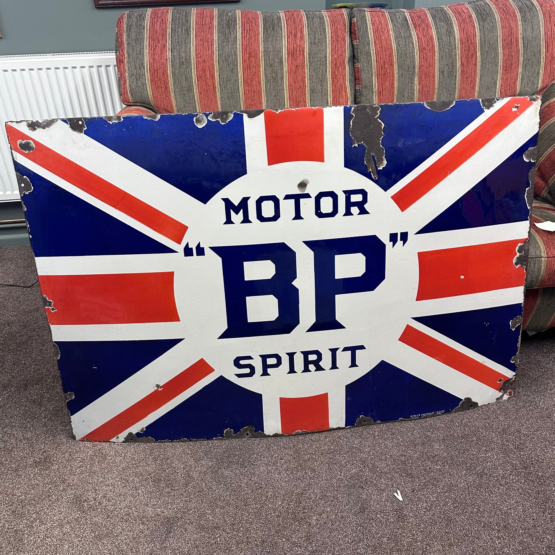 BP MOTOR SPIRIT ENAMEL SIGN  #08776 SN 428 image 0