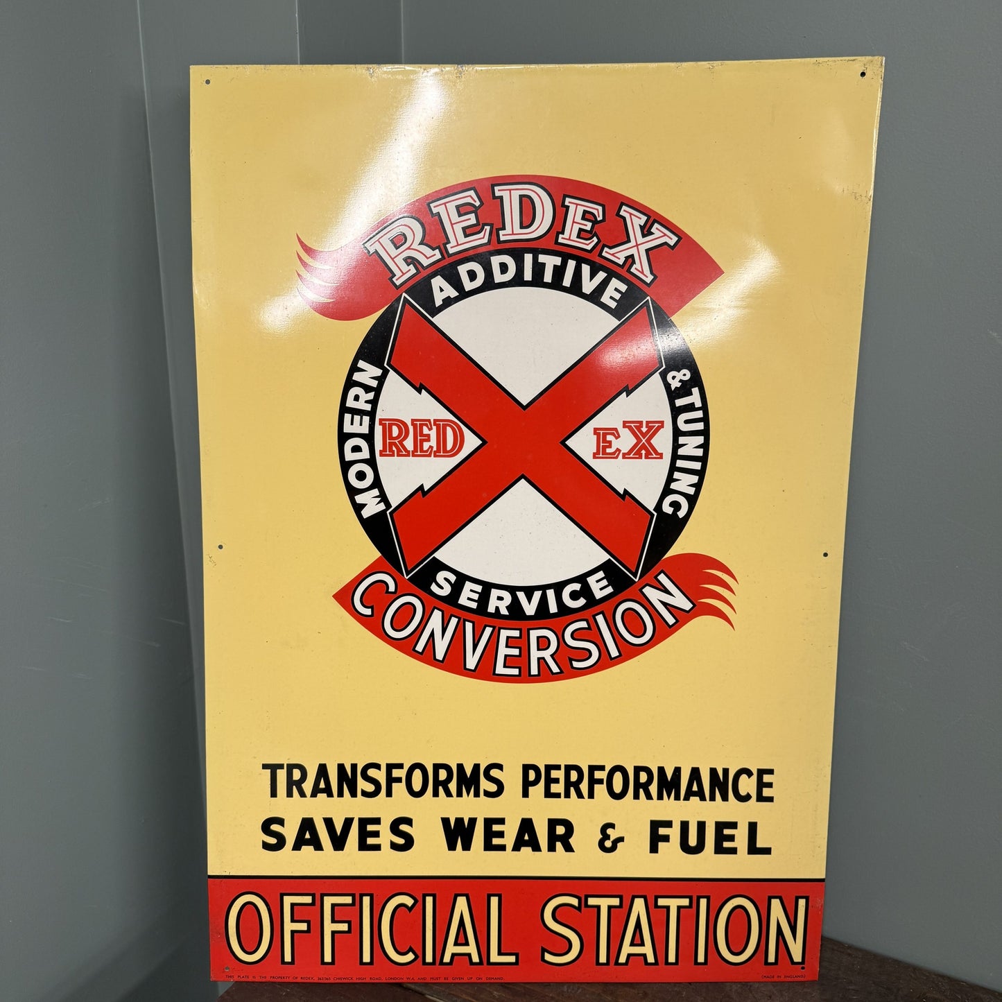 REDEX OFFICIAL STATION TIN SIGN   #09900 image 0