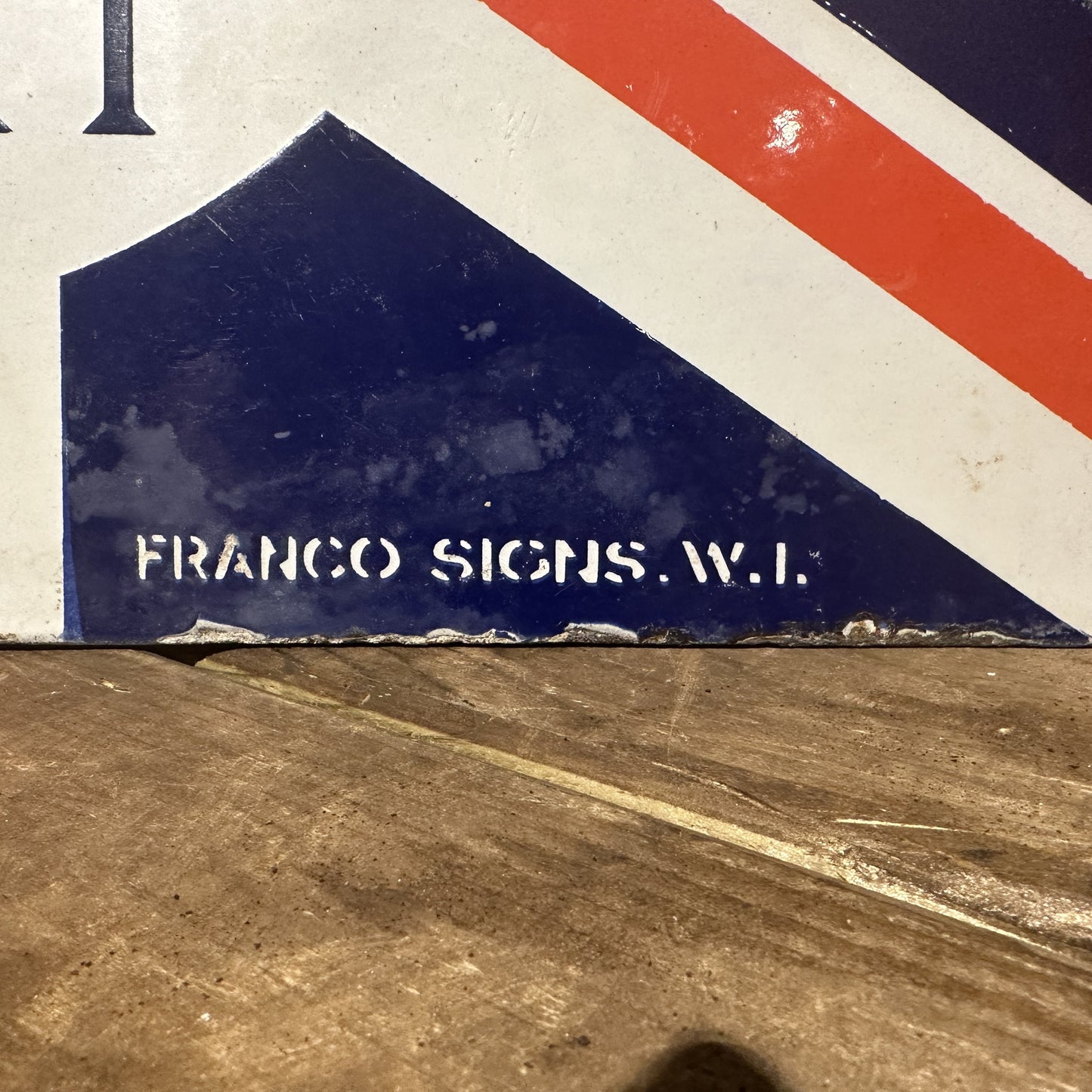 BP UNION JACK DOUBLE SIDED ENAMEL SIGN #6073 image 5