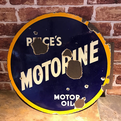 PRICES MOTORINE ENAMEL SIGN #2212 image 1