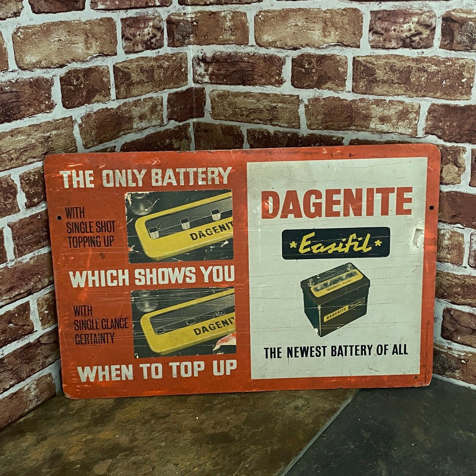 VINTAGE HARDBOARD SIGN - DAGENITE - #4323 image 0