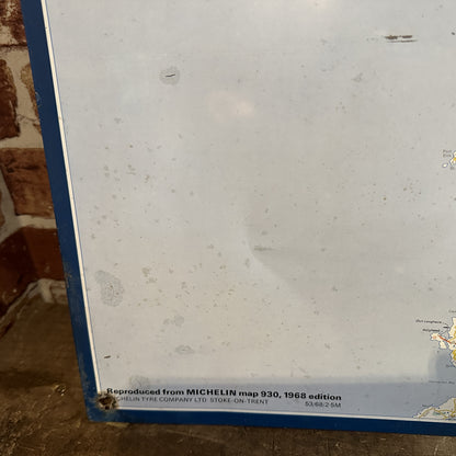 MICHELIN NORTH ENGLAND AND SCOTLAND  MAP TIN SIGN #7453 image 1