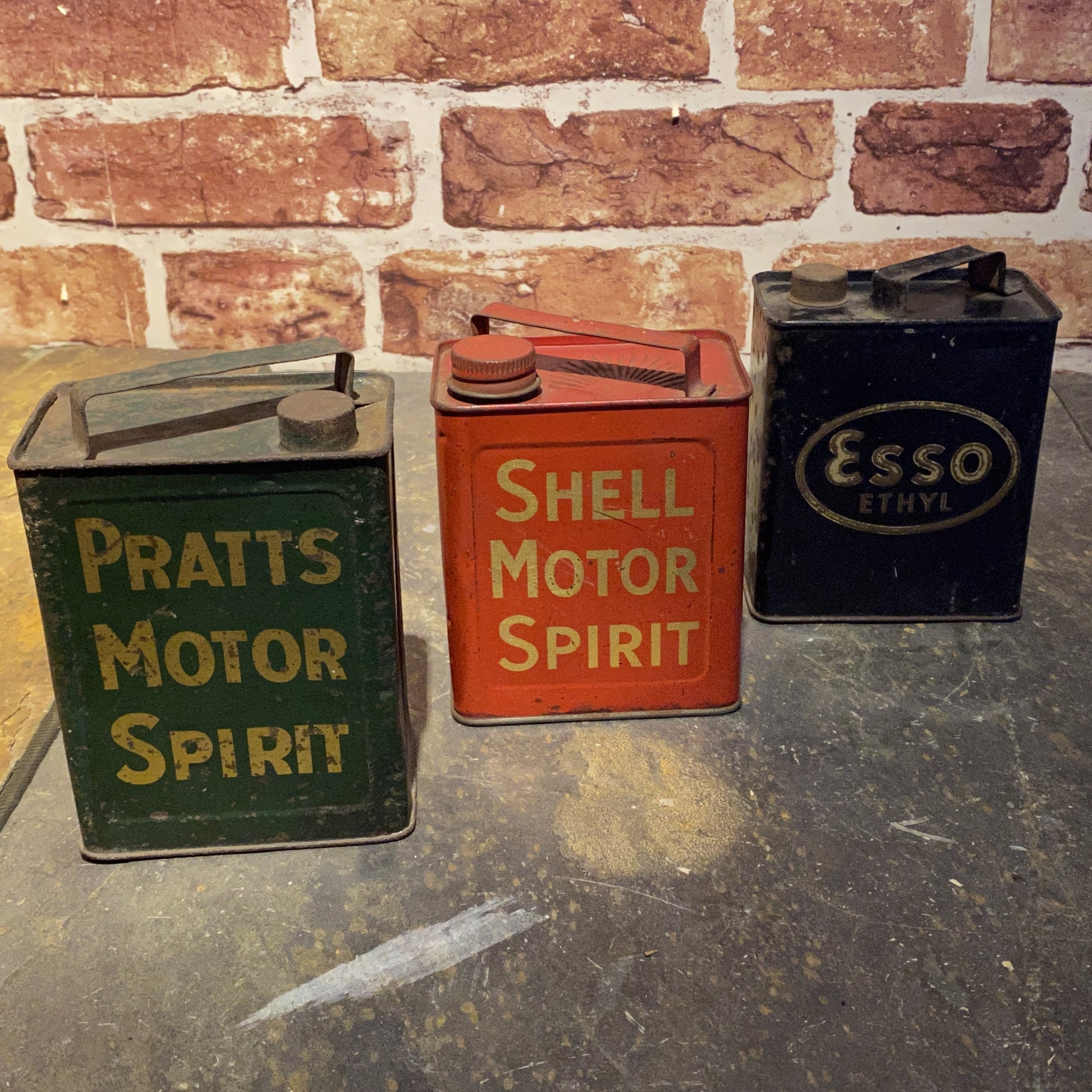 VINTAGE PETROL CANS - SELECTION OF 3 PEDAL CAR PETROL CANS #5092 image 3
