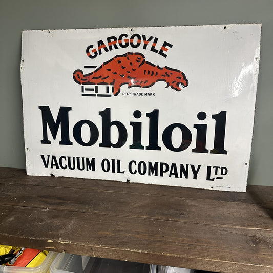MOBILOIL  ENAMEL SIGN #08404 image 0