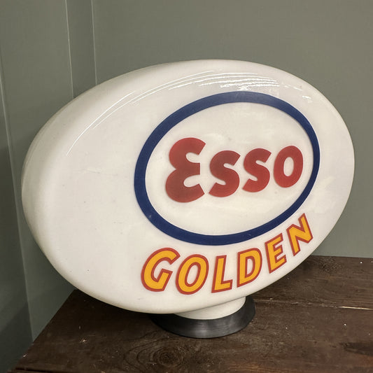 ESSO GOLDEN PETROL PUMP GLOBE #08264 SN387 image 0