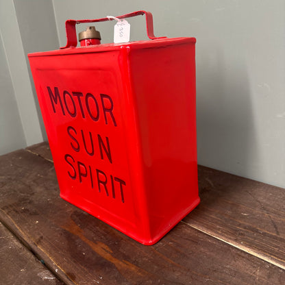 VINTAGE MOTOR SUN SPIRIT PETROL CAN #08629 image 1