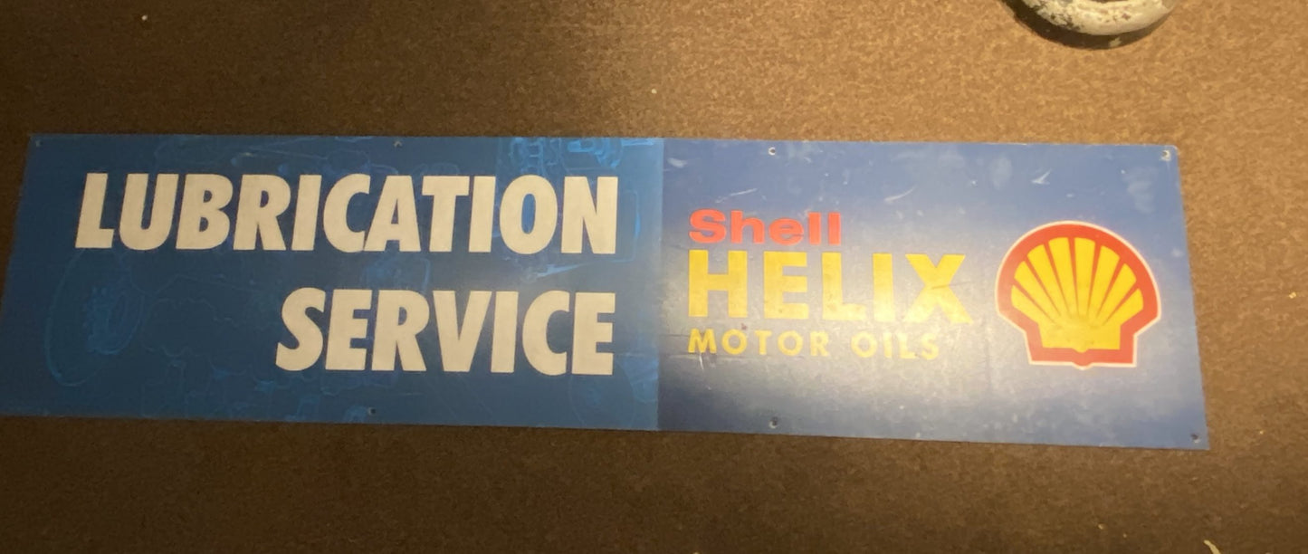 SHELL HELIX PLASTIC SIGN #5887 image 0