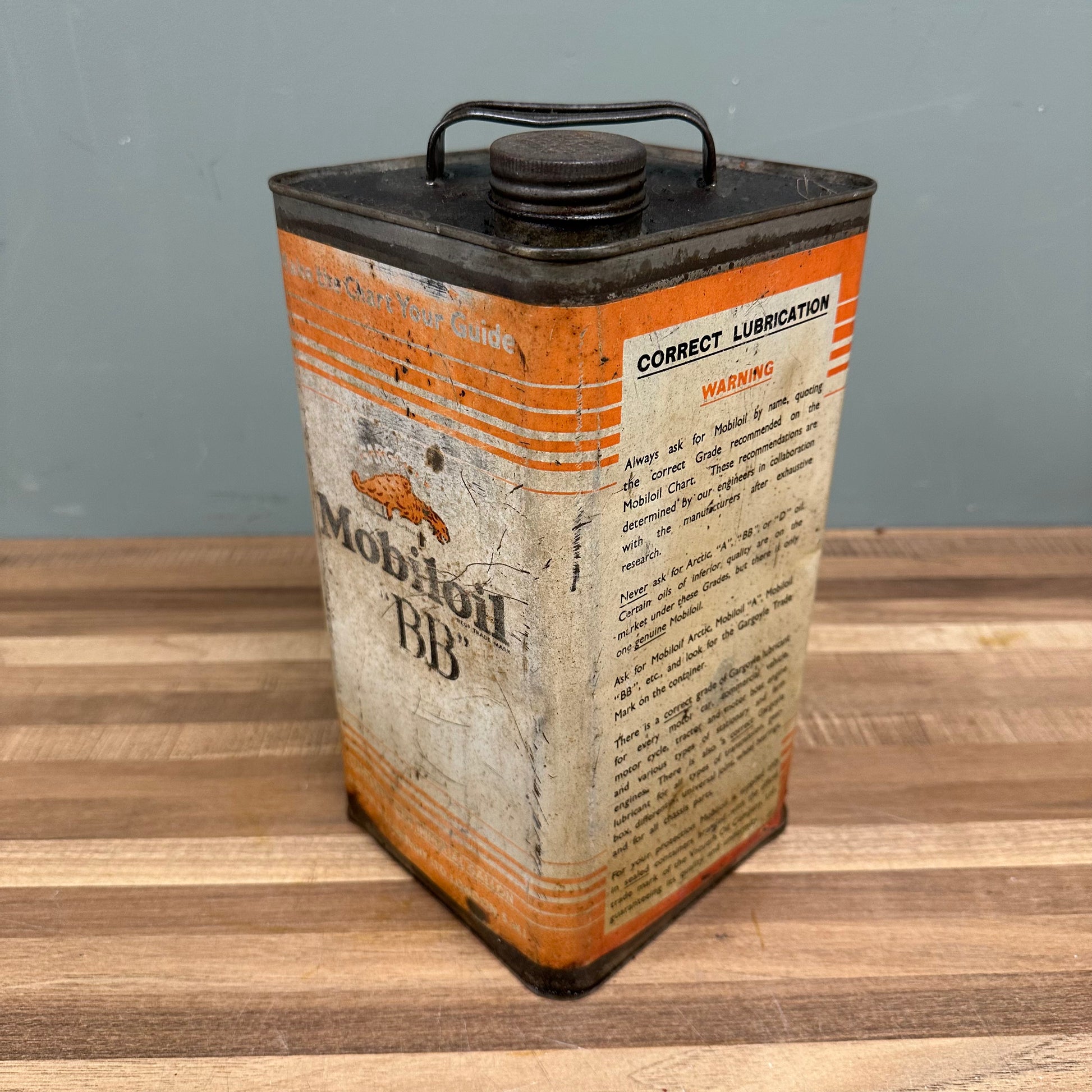 MOBILOIL "BB" OIL CAN   #08452 image 2