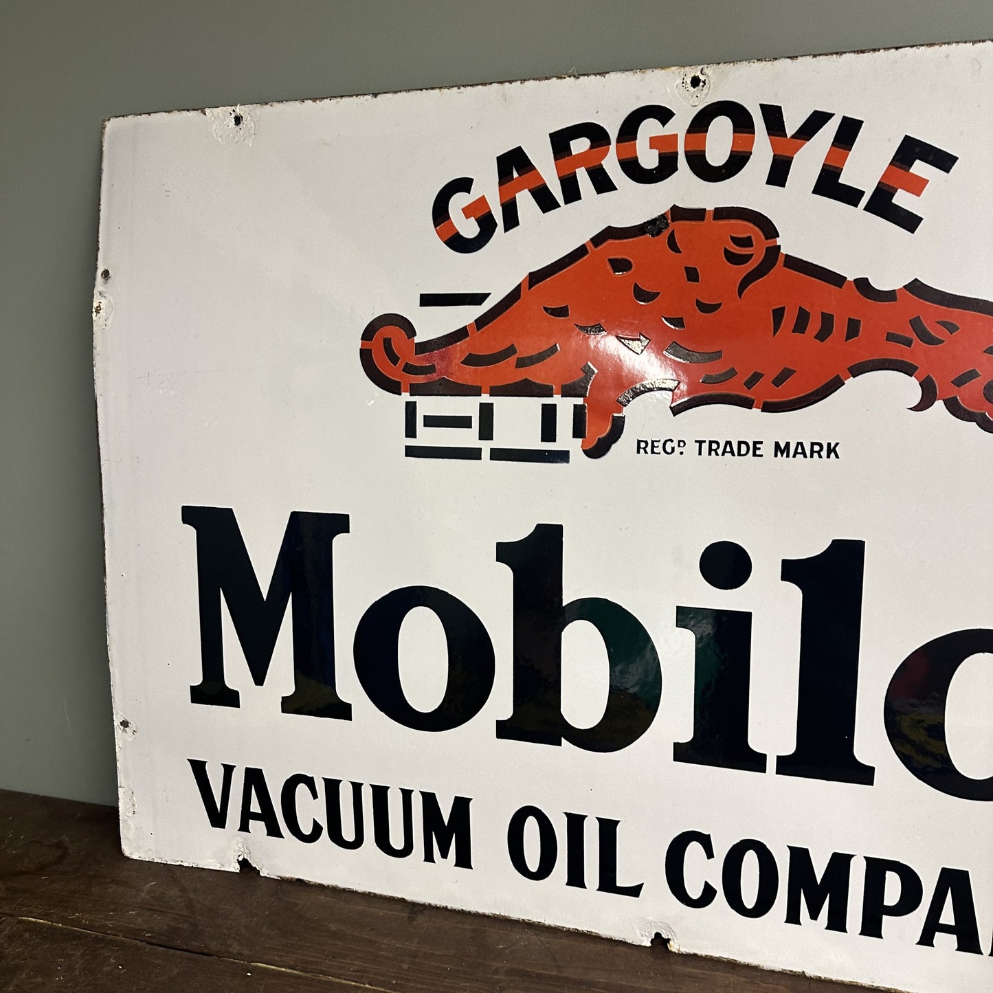 MOBILOIL  ENAMEL SIGN #08404 image 8