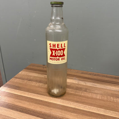 SHELL X-100 OIL BOTTLE  #08582 image 0