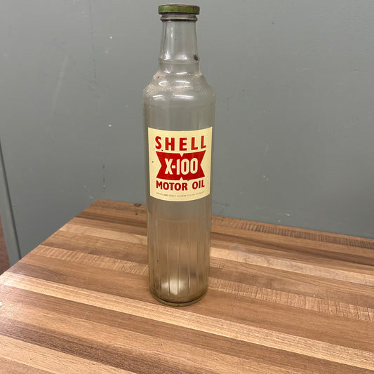 SHELL X-100 OIL BOTTLE  #08582 image 0