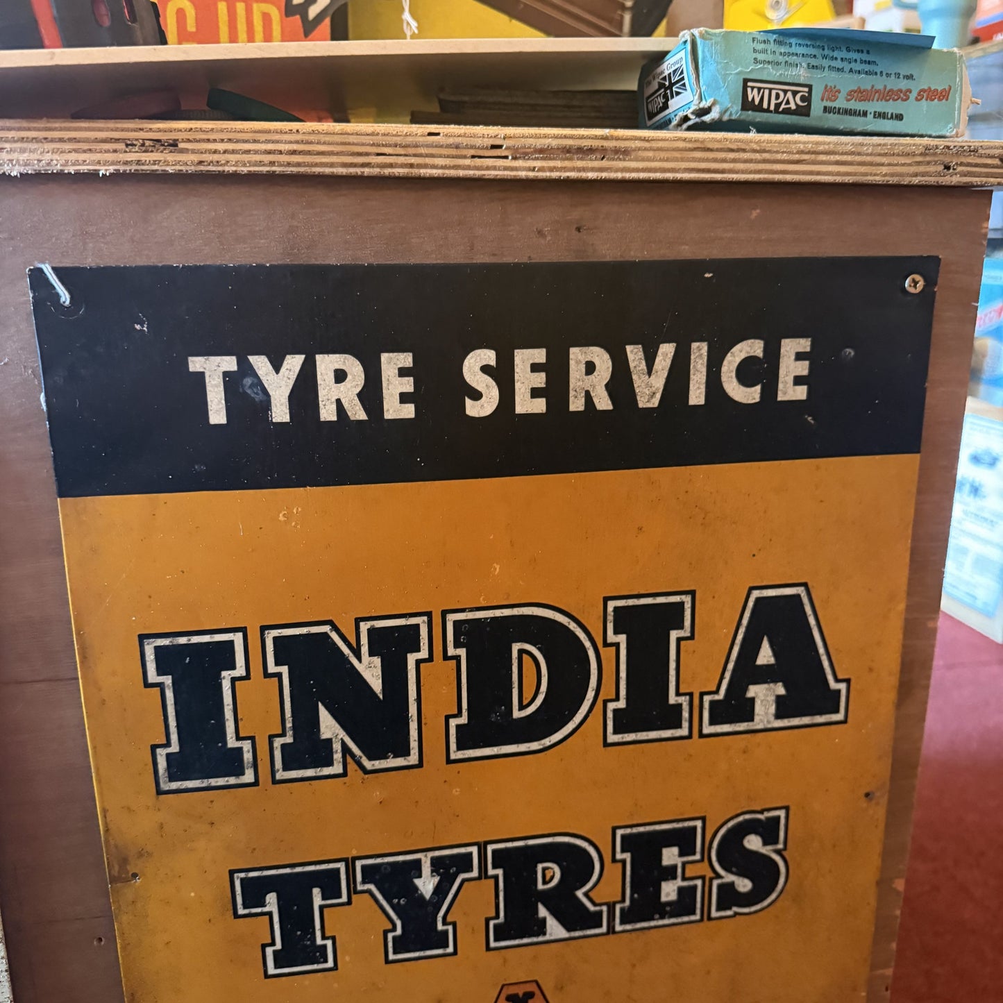 INDIA TYRES TIN SIGN  #09912 image 1