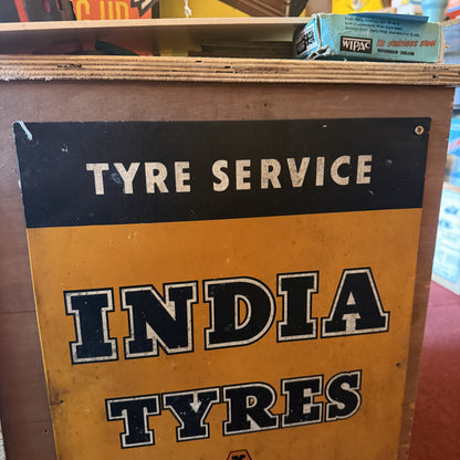 INDIA TYRES TIN SIGN  #09912 image 1