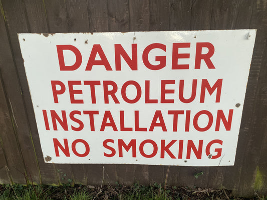 DANGER PETROLEUM ENAMEL SIGN #5967 image 0