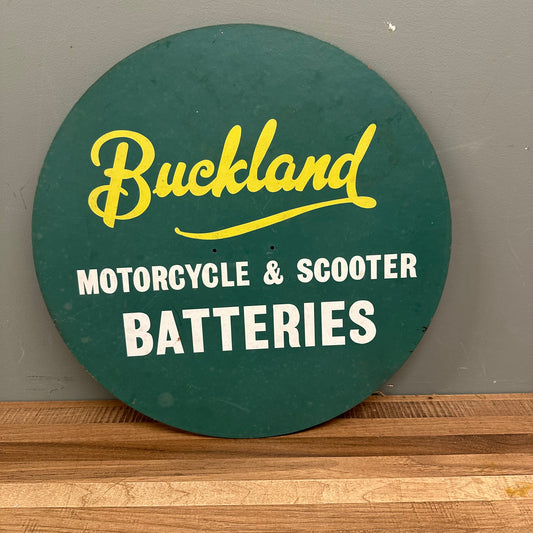 BUCKLAND BATTERIES HARDBOARD SIGN #08484 image 0