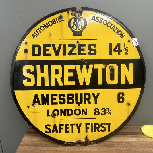 AA ROAD ENAMEL SIGN #08427 image 0