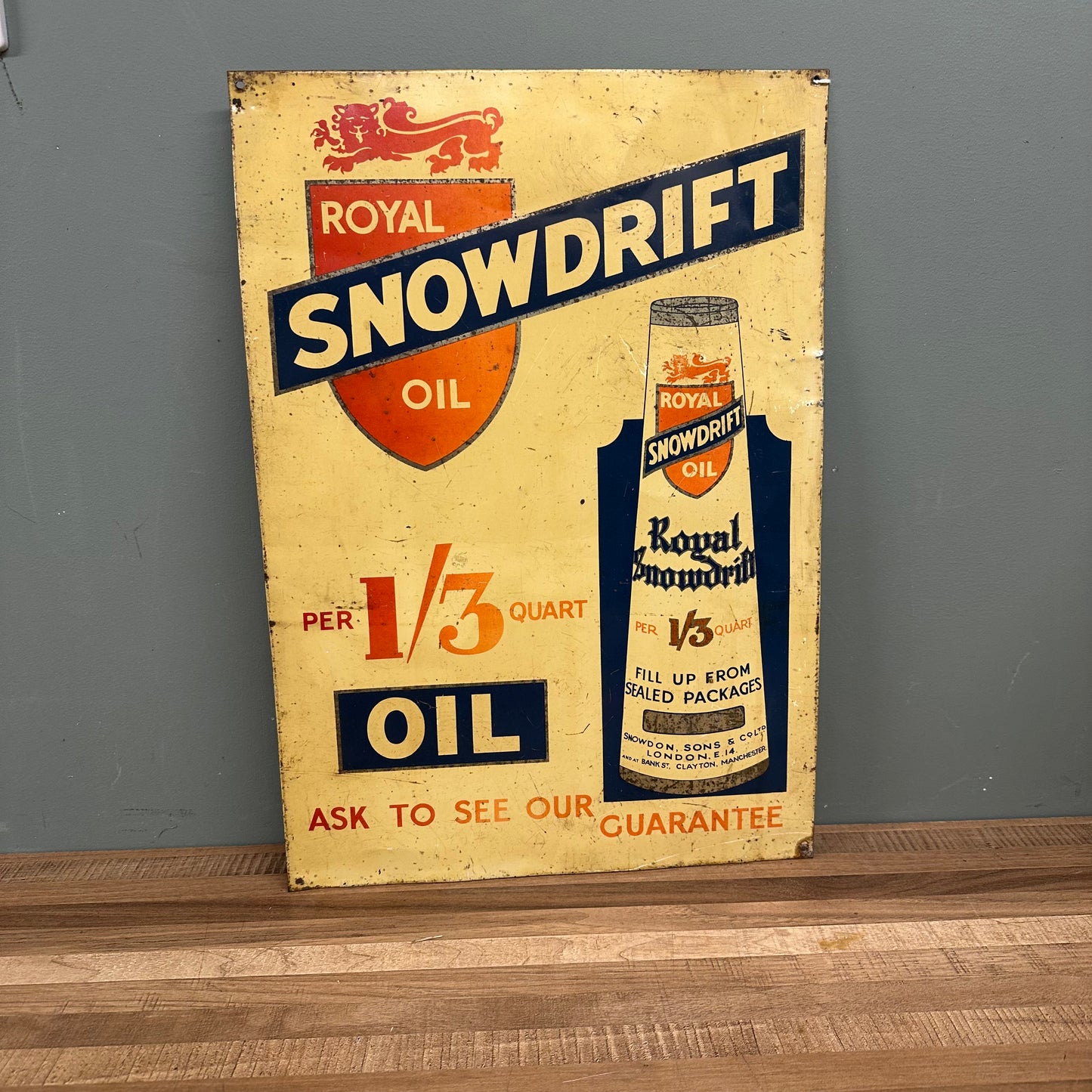 SNOWDRIFT TIN SIGN  #08502 image 0