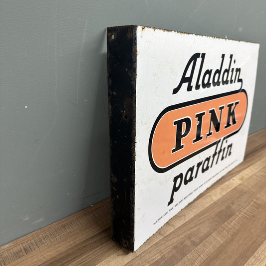 ALADDIN PINK ENAMEL SIGN #08402 image 1