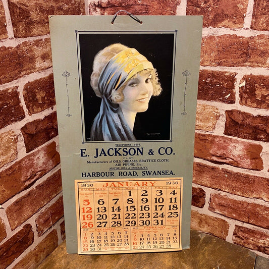 VINTAGE SIGN GARAGE HARDBOARD - CALENDAR - AUTOMOBILIA - #4397 image 0