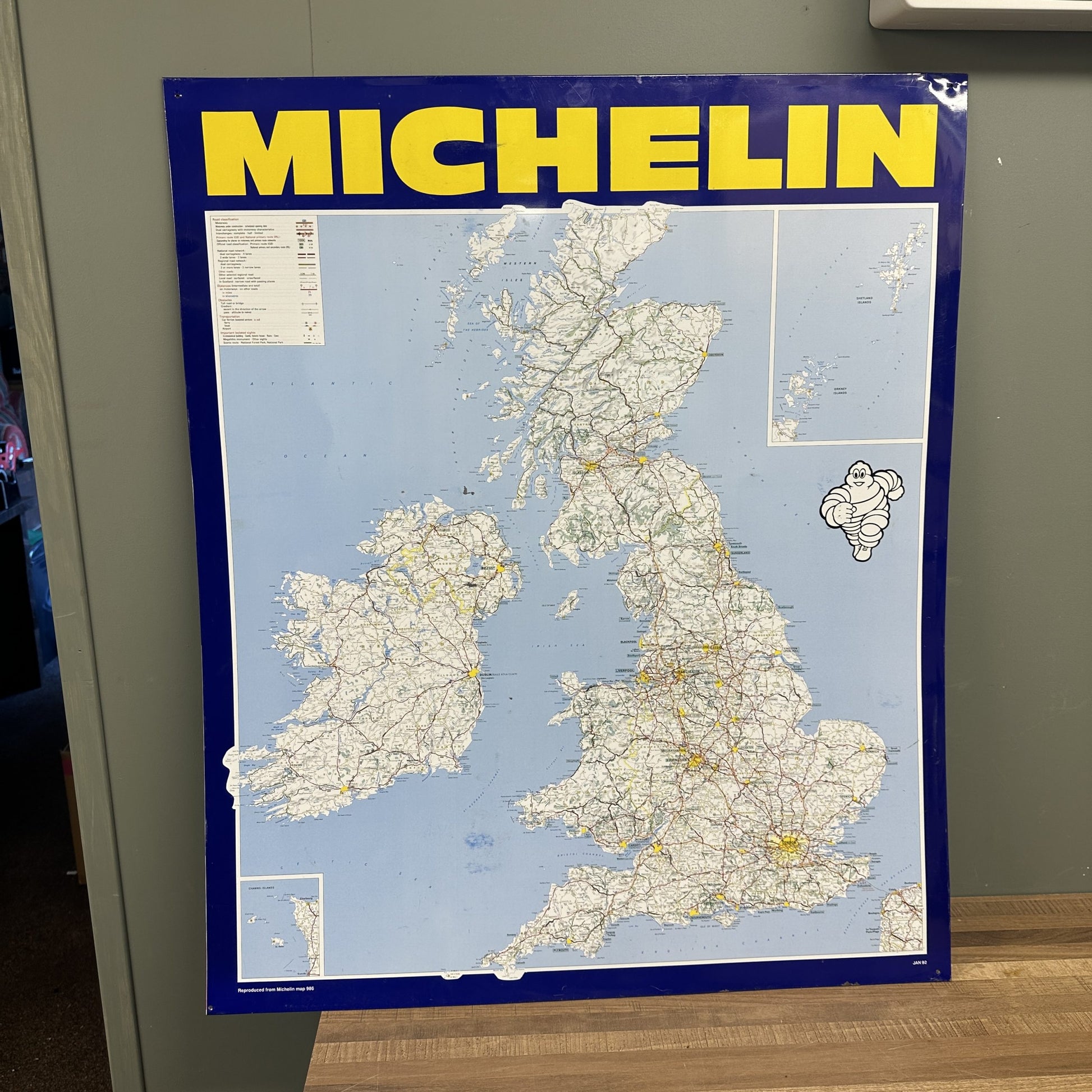 MICHELIN MAP TIN SIGN #08376 image 0