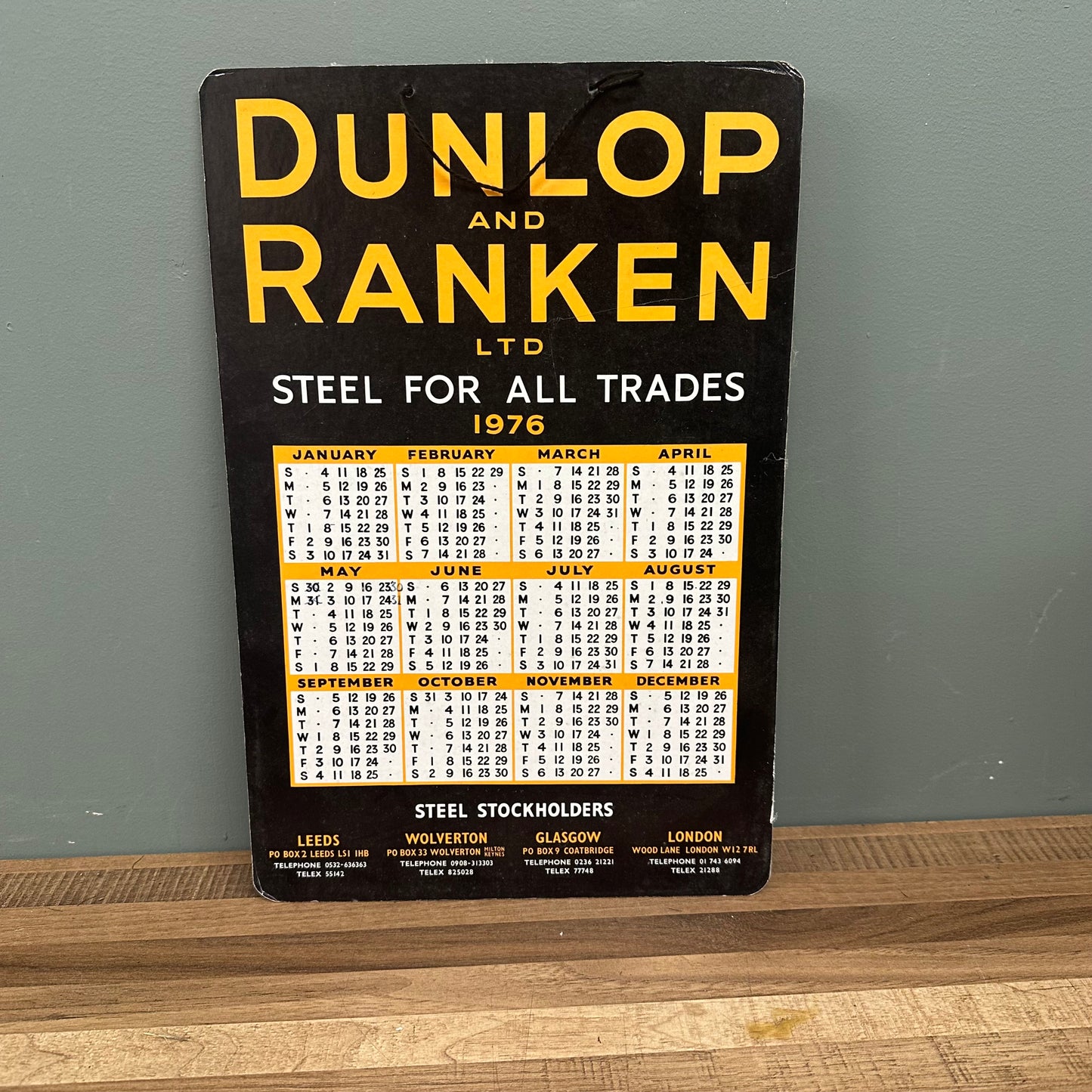 DOUBLE SIDED DUNLOP HARDBOARD SIGN #08528 image 0
