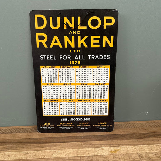 DOUBLE SIDED DUNLOP HARDBOARD SIGN #08528 image 0