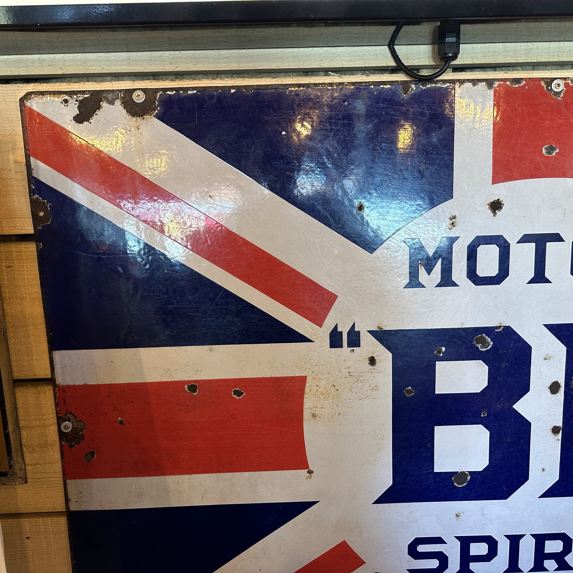 BP MOTOR SPIRIT UNION JACK SIGN #06298 image 1