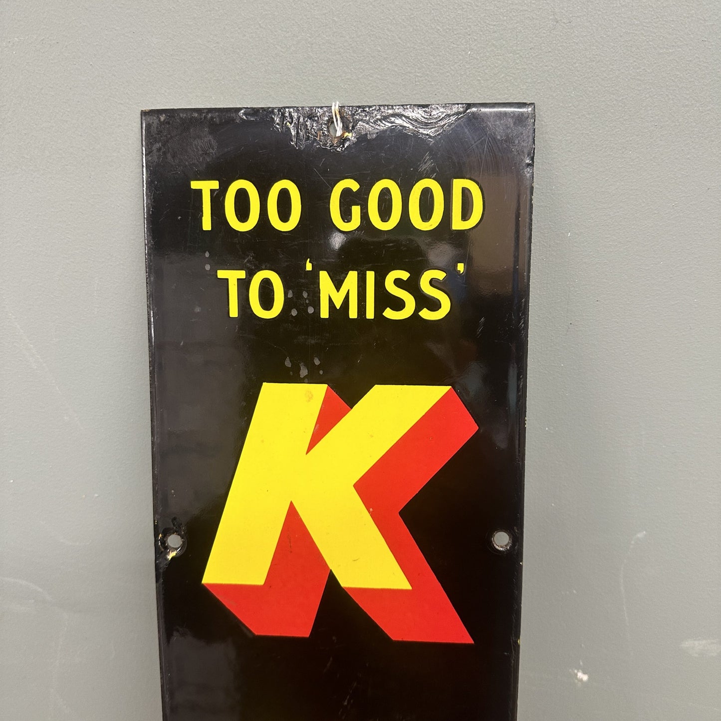 KLG ENAMEL SIGN #08422 image 1