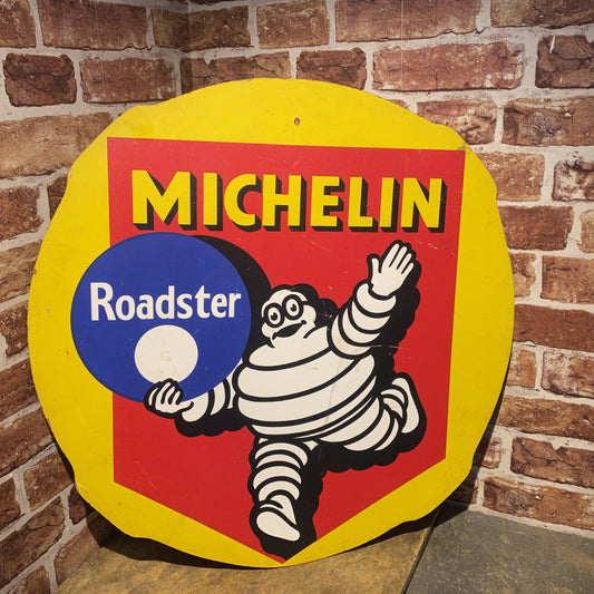 VINTAGE HARDBOARD SIGN - MICHELIN - ROADSTER - #5102 image 0