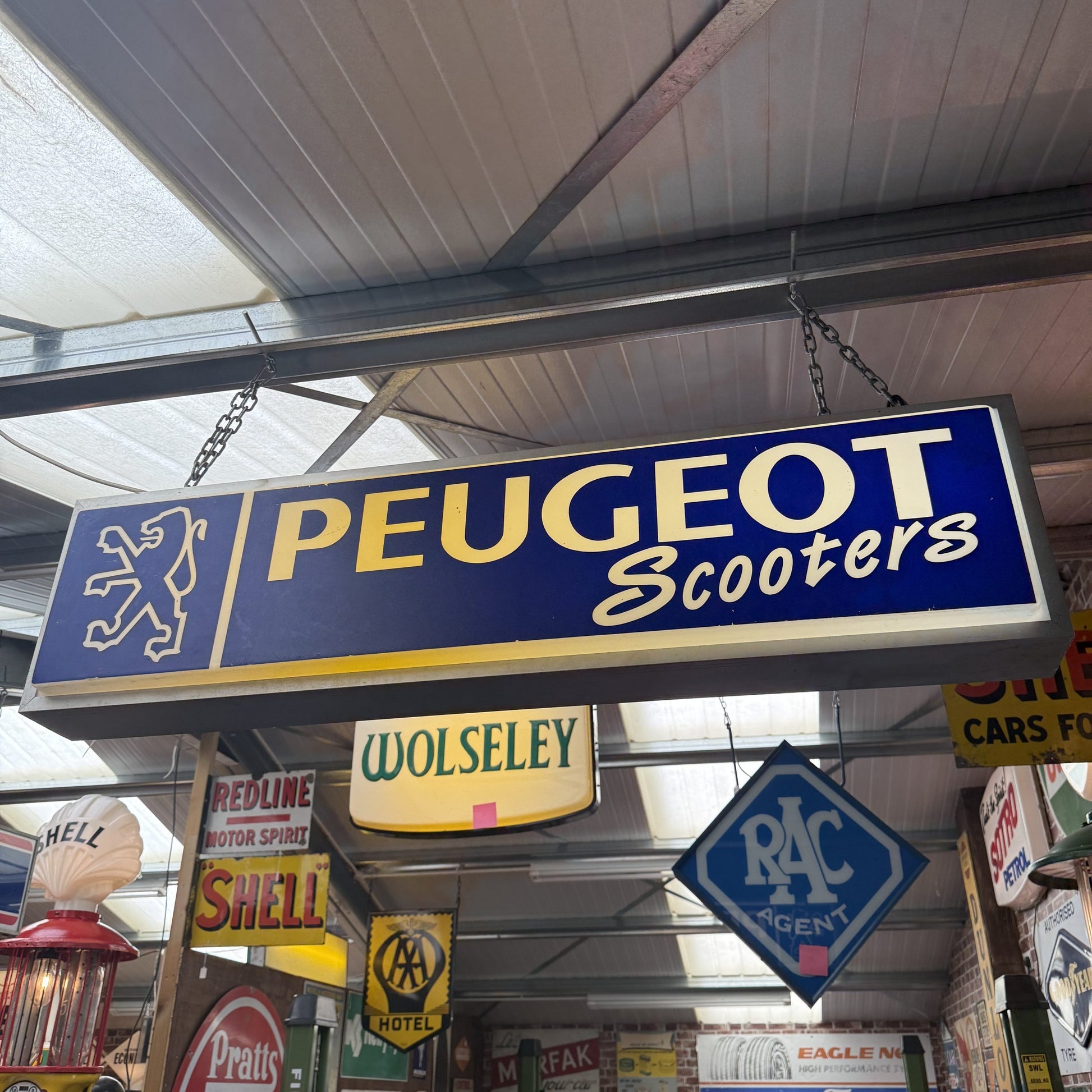 PEUGEOT SCOOTERS DOUBLE SIDED LIGHTBOX #08611 image 1