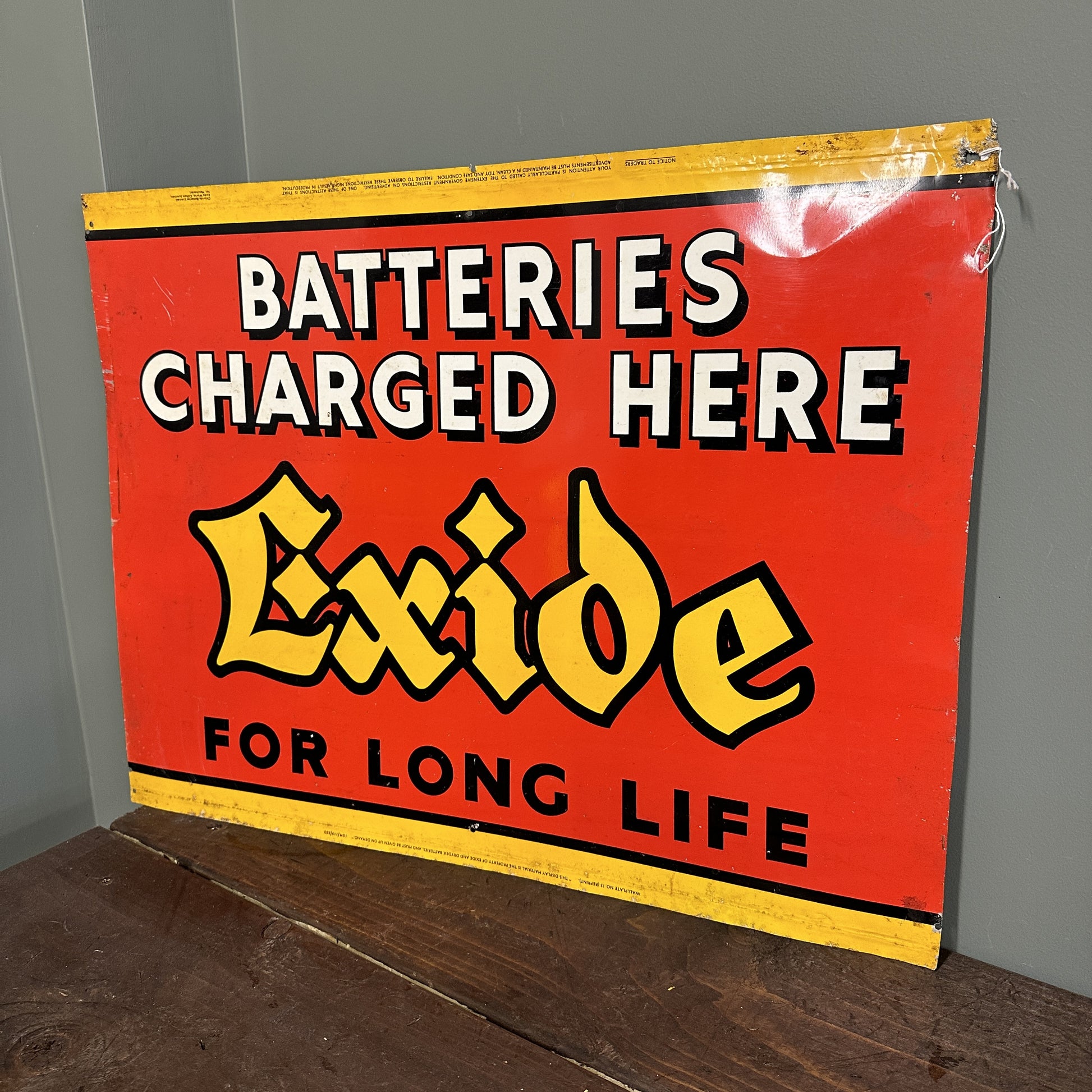 EXIDE SIGN #08172 image 1