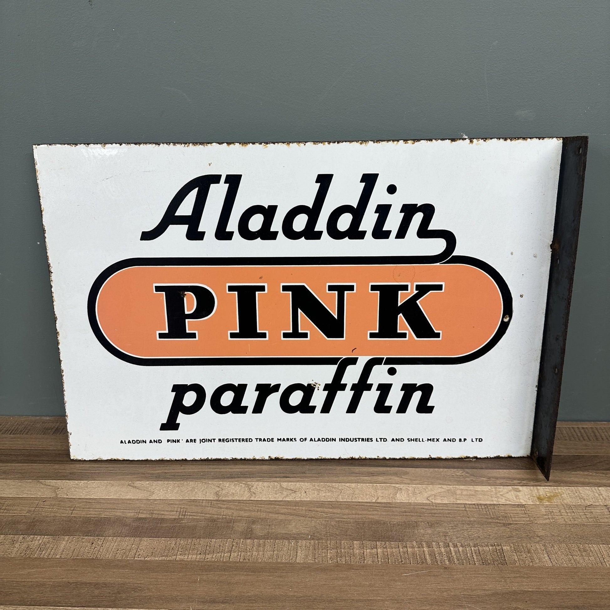 ALADDIN PINK ENAMEL SIGN #08402 image 0